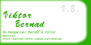 viktor bernad business card